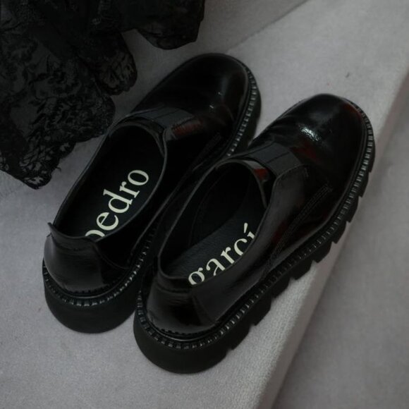 PEDRO GARCIA Silvia Platform Loafers Size 41 11 Black Patent Leather NEW - Picture 4 of 15
